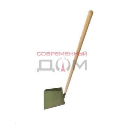 Совок металлический для мусора с вертик. деревянной ручкой
